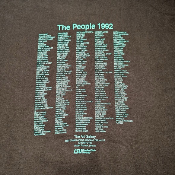 1992 CLEVELAND STATE UNIVERSITY ART GALLERY PEOPLES ART SHOW SHIRT LARGE VINTAGE - Picture 8 of 10